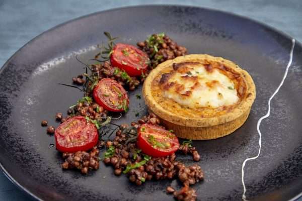 Tomato, Goat's Cheese & Basil Tarts