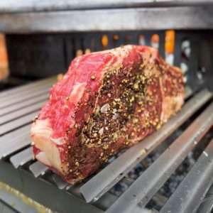 a piece of meat on a grill